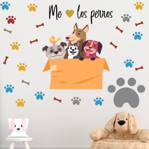 Vinil Me Encantan los Perros