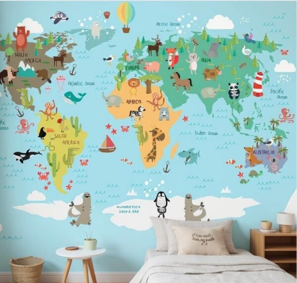 Mural Mundo Ilustrado